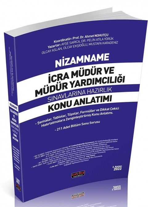 Nizamname İcra Müdür ve Müdür Yardımcılığı Konu Anlatımı Savaş Yayınevi