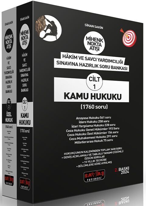 Nokta Atışı Hakim ve Savcı Yardımcılığı Sınavına Hazırlık Kamu Hukuku ve Özel Hukuk Soru Bankası Savaş Yayınevi