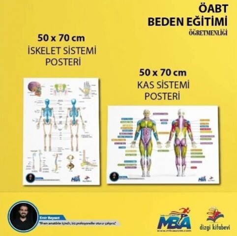 ÖABT Beden Eğitimi Öğretmenliği İskelet Sistemi ve Kas Sistemi 2 li Poster Dizgi Kitap Yayınları