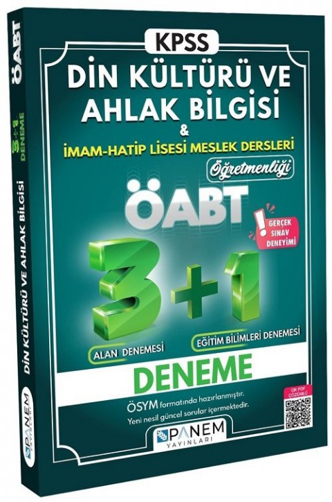 ÖABT Din Kültürü Öğretmenliği 3+1 Deneme Panem Yayınları