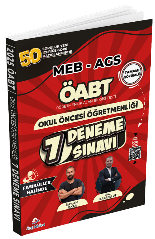 ÖABT MEB-AGS Okul Öncesi Öğretmenliği 7 Deneme Fasikül Çözümlü - İbrahim İşkar, Gazi Karabulut Dizgi Kitap Yayınları