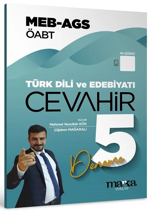 ÖABT MEB-AGS Türk Dili ve Edebiyatı Öğretmenliği CEVAHİR 5 Deneme Çözümlü - Mehmet Nurullah Gök Marka Yayınları