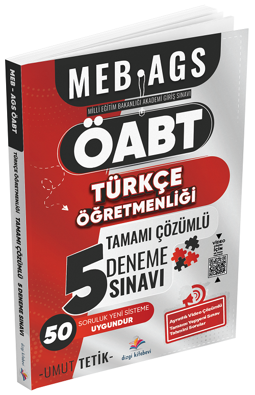 ÖABT MEB-AGS Türkçe Öğretmenliği 5 Deneme Çözümlü - Umut Tetik Dizgi Kitap Yayınları