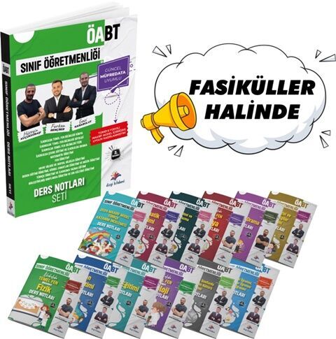ÖABT Sınıf Öğretmenliği Maarif Modele Uygun Fasiküller Halinde Ders Notları Seti Dizgi Kitap Yayınları