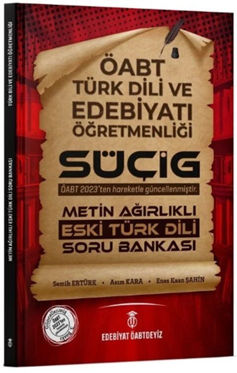 ÖABT Türk Dili Edebiyatı SÜÇİG Metin Ağırlıklı Eski Türk Dili Soru Bankası Edebiyat TV Yayınları