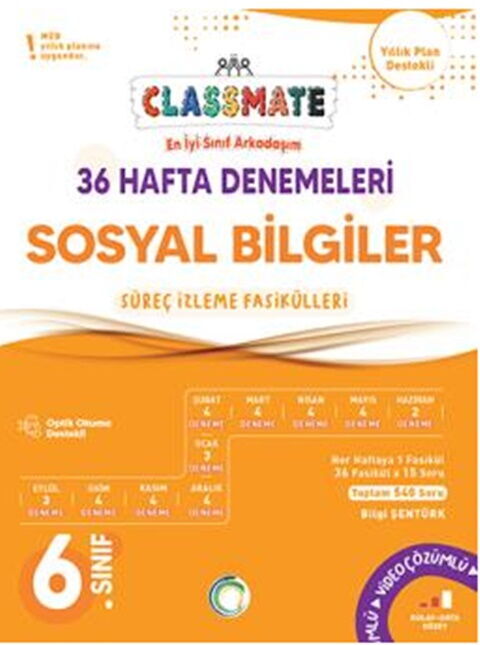 Okyanus 6. Sınıf Sosyal Bilgiler Classmate 36 Hafta Denemeleri Okyanus Yayınları