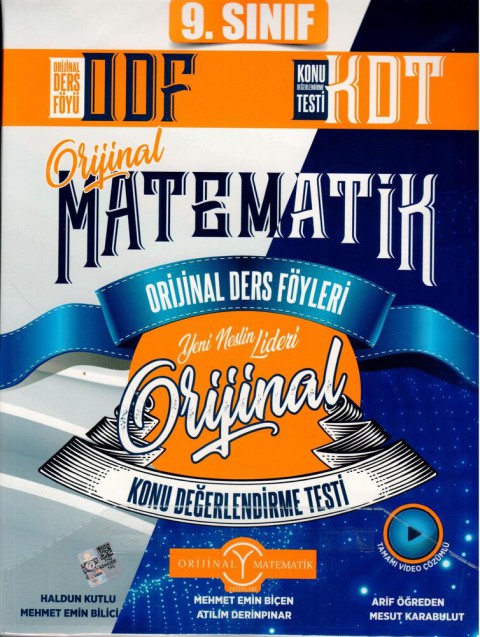 9. Sınıf Matematik ODF KDT Seti Orijinal Yayınları