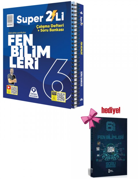 Örnek Akademi 6. Sınıf Süper İkili Fen Bilimleri Seti + Fen Bilimleri Soru Hediyeli