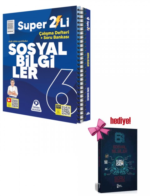 Örnek Akademi 6. Sınıf Süper İkili Sosyal Bilgiler Seti + Sosyal Bilgiler Soru Hediyeli