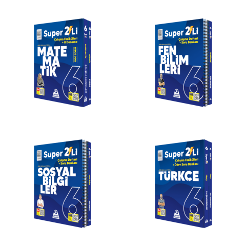 Örnek Akademi 6. Sınıf Süper İkili Tüm Dersler Seti 4 Kitap Örnek Akademi Yayınları