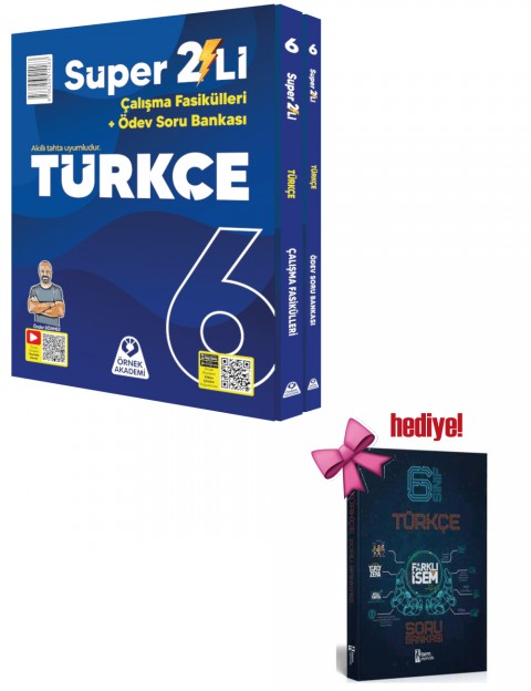Örnek Akademi 6. Sınıf Süper İkili Türkçe Seti + Türkçe Soru Hediyeli