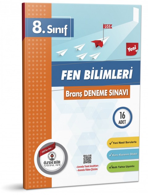 Özdebir 8. Sınıf Fen Bilgisi 16 Deneme Özdebir Yayınları