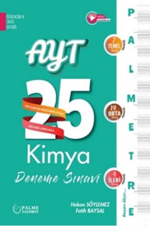 Palme Yayınları AYT Palmetre Kimya 25 Deneme Sınavı