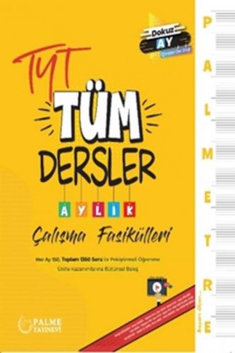 Palme Yayınları TYT Palmetre Tüm Dersler Aylık Çalışma Fasikülleri