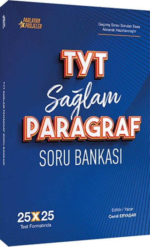 Parlayan Projeler TYT Sağlam Paragraf Soru Bankası 25 x 25 Deneme Formatında Parlayan Projeler