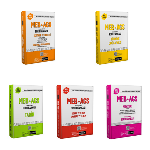 Pegem 2026 AGS Tüm Dersler Soru Bankası Seti Pegem Akademi Yayınları