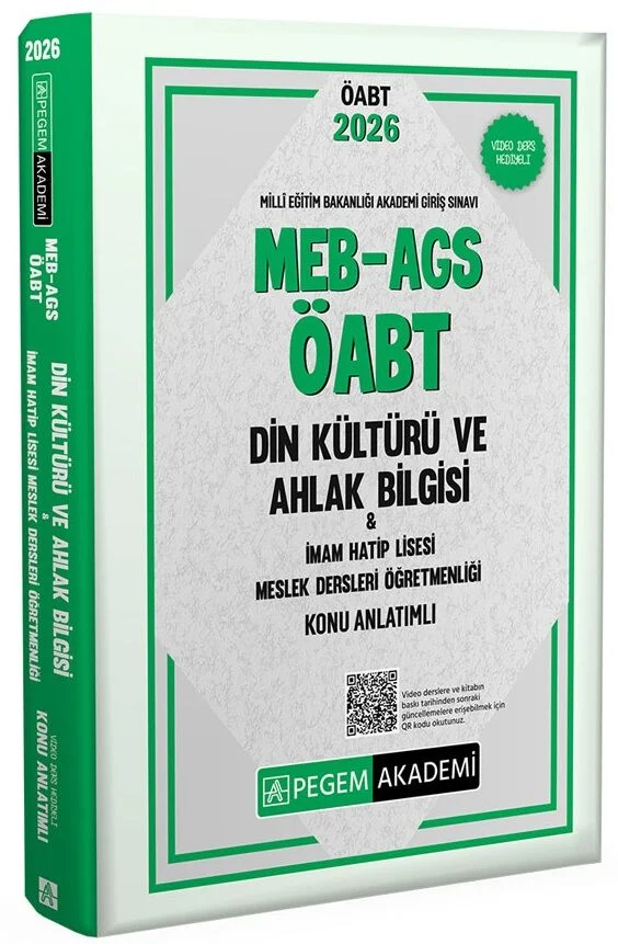 Pegem 2026 ÖABT MEB-AGS Din Kültürü ve Ahlak Bilgisi Öğretmenliği Konu Anlatımlı Pegem Akademi Yayınları Pegem 2026 ÖABT MEB-AGS Din Kültürü ve Ahlak Bilgisi Öğretmenliği Konu Anlatımlı Pegem Akademi Yayınları