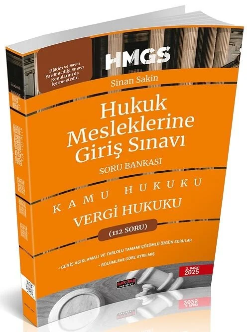 Savaş 2025 HMGS Vergi Hukuku Soru Bankası - Sinan Sakin Savaş Yayınları