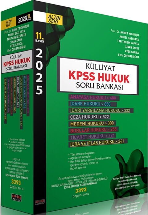 Savaş 2025 KPSS Külliyat Hukuk Soru Bankası Savaş Yayınları