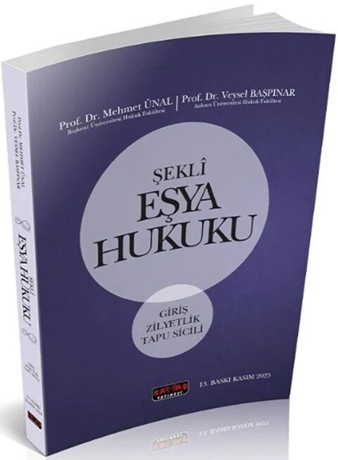 Şekli Eşya Hukuku Savaş Yayınevi