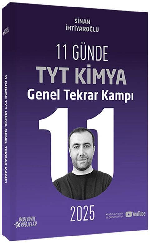 Sinan İhtiyaroğlu 2025 11 Günde TYT Kimya Genel Tekrar Kampı Video Ders Takip Kitabı Parlayan Projeler