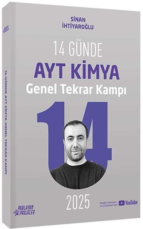 Sinan İhtiyaroğlu 2025 14 Günde AYT Kimya Genel Tekrar Kampı Video Ders Takip Kitabı Parlayan Projeler