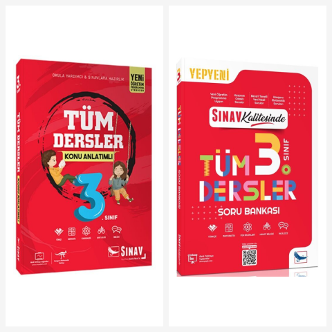 Sınav 3. Sınıf Tüm Dersler Konu Anlatımlı Soru Bankası Seti 2 Kitap Sınav Yayınları