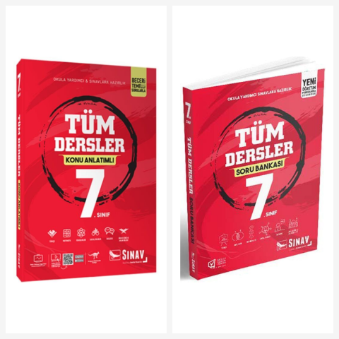 Sınav 7. Sınıf Tüm Dersler Konu Anlatımlı Soru Bankası Seti 2 Kitap Sınav Yayınları