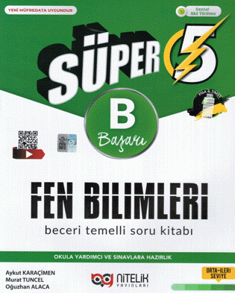 Süper 5.Sınıf Fen Bilimleri B Başarı Beceri Temelli Soru Kitabı Nitelik Yayınları