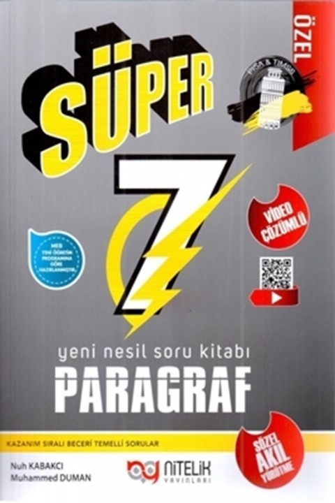 Süper 7. Sınıf Yeni Nesil Paragraf Soru Kitabı Nitelik Yayınları