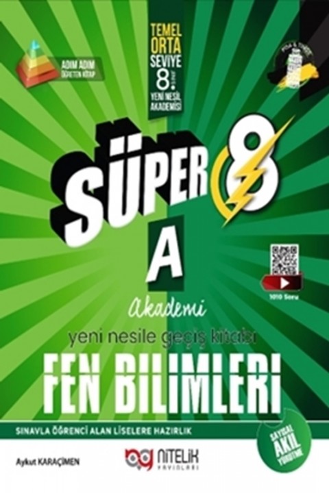 Süper 8. Sınıf Fen Bilimleri A Akademi Yeni Nesile Geçiş Kitabı Nitelik Yayınları