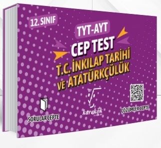 TYT AYT T.C. İnkılap Tarihi ve Atatürkçülük Cep Test Karekök Yayınları