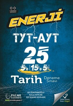 TYT AYT Enerji Tarih 25 Deneme Sınavı Palme Yayınları