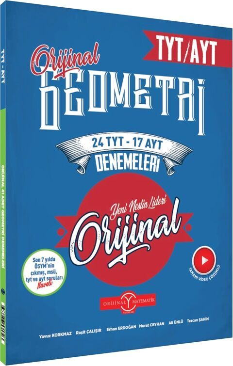 TYT AYT Geometri 24 TYT 17 AYT Deneme Orijinal Yayınları