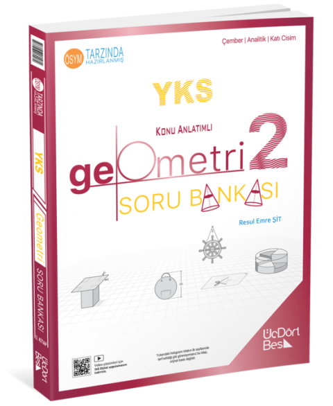 TYT AYT Geometri Soru Bankası 2. Kitap ÜçDörtBeş Yayınları