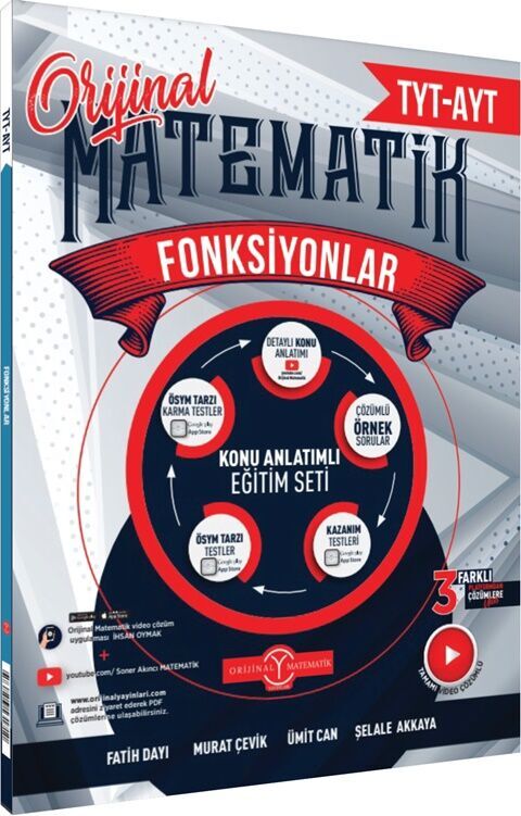 TYT AYT Matematik Fonksiyonlar Konu Anlatımlı Eğitim Seti Orijinal Yayınları