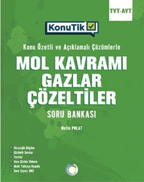 TYT AYT Mol Kavramı Gazlar Çözeltiler Soru Bankası Okyanus Yayınları