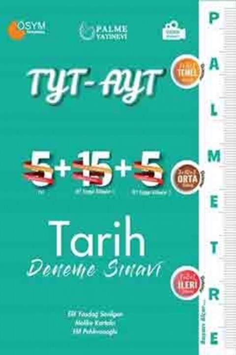 TYT - AYT Palmetre Tarih Deneme Sınavı Palme Yayınları