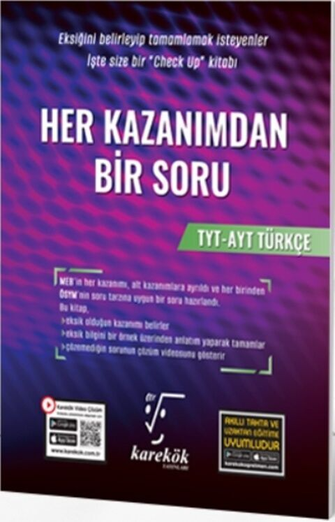 TYT AYT Türkçe Her Kazanımdan Bir Soru Bankası Karekök Yayınları
