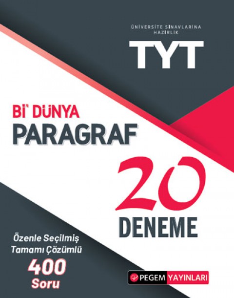 TYT Bi Dünya Paragraf Deneme Sınavı Pegem Akademi Yayıncılık