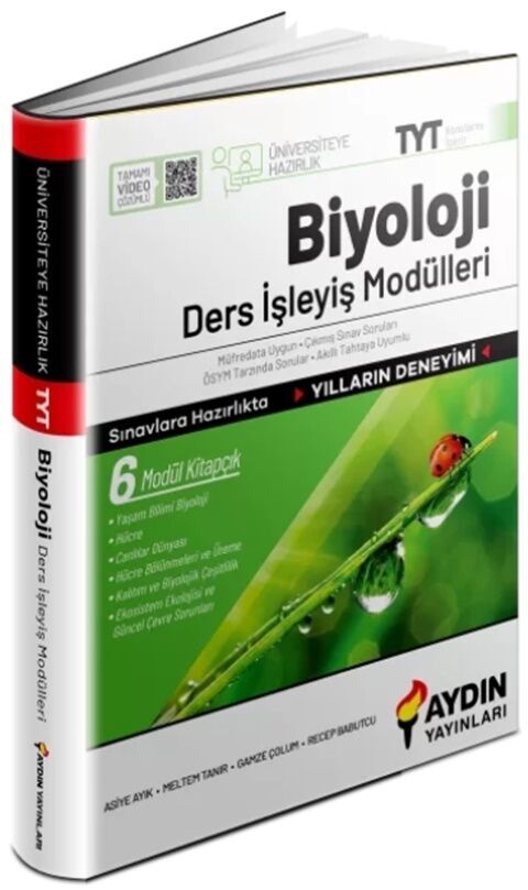 TYT Biyoloji Ders İşleyiş Modülleri Aydın Yayınları