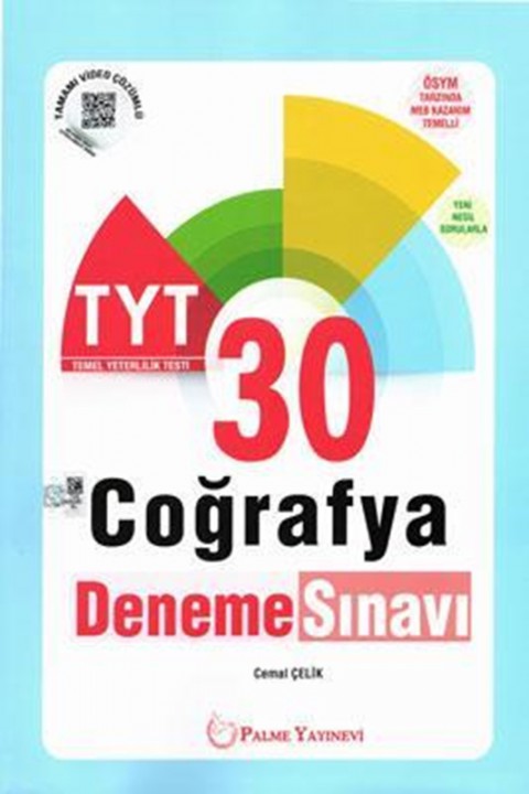 TYT Coğrafya 30 Deneme Sınavı Palme Yayınları