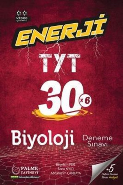 TYT Enerji Biyoloji 30 Deneme Sınavı Palme Yayınları
