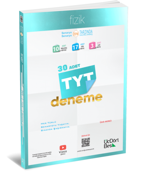 TYT Fizik 30 Deneme ÜçDörtBeş Yayınları