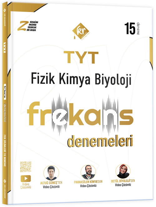 TYT Fizik Kimya Biyoloji FKB 15 li Frekans Denemeleri KR Akademi  Yayınları