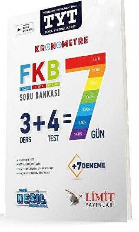 TYT Fizik Kimya Biyoloji Soru Bankası Limit Yayınları