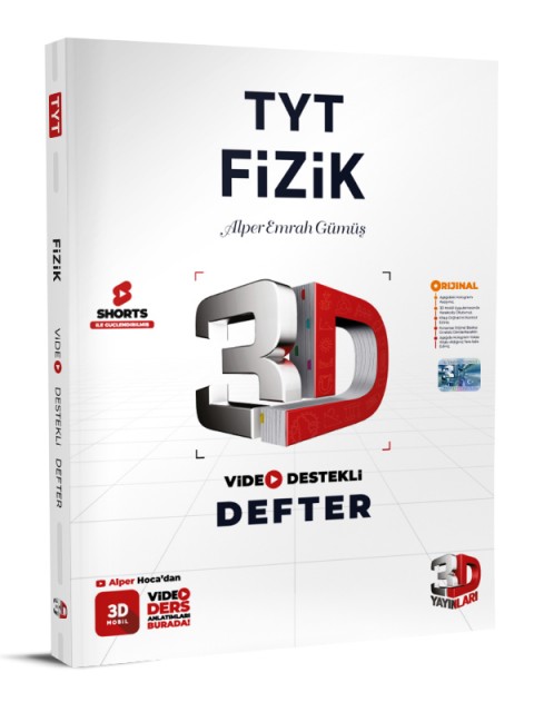 TYT Fizik Video Destekli Defter 3D Yayınları TYT Fizik Video Destekli Defter 3D Yayınları