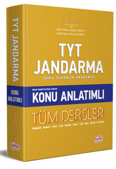 TYT Jandarma Tüm Dersler Konu Anlatımlı Editör Yayınları