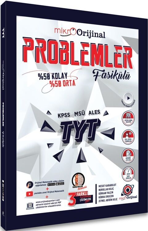 TYT KPSS MSÜ ALES Problemler Fasikülü Mikro Soru Bankası Orijinal Yayınları