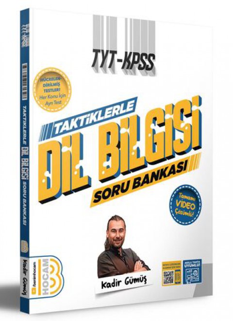 TYT - KPSS Taktiklerle Dil Bilgisi Tamamı Video Çözümlü Soru Bankası Benim Hocam Yayınları